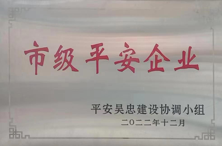 市级平安企业